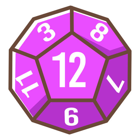 Board game hexagonal dice, role play competitionのイラスト素材
