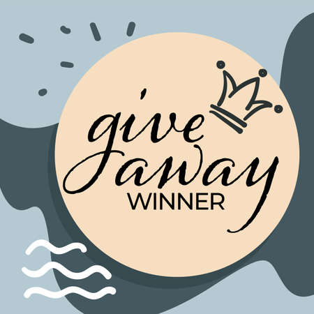 Giveaway with crown and calligraphic inscriptionのイラスト素材