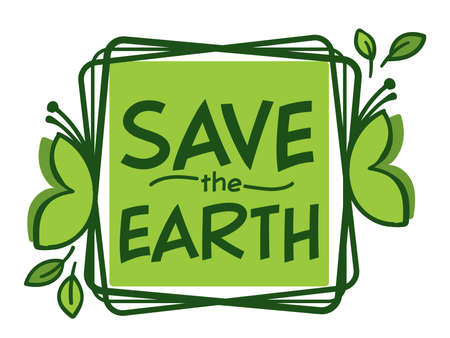 Save earth, ecological awareness and nature careのイラスト素材