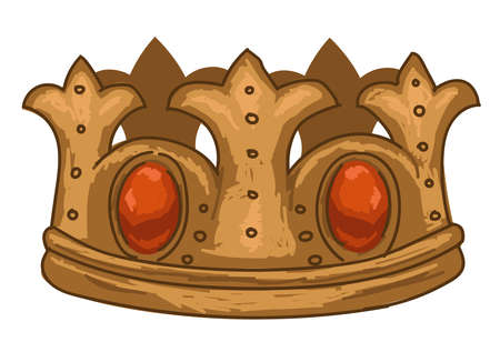 Royal crown with gems and precious stones vectorのイラスト素材