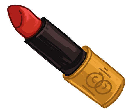 Red lipstick, fashion and makeup for lips vectorのイラスト素材