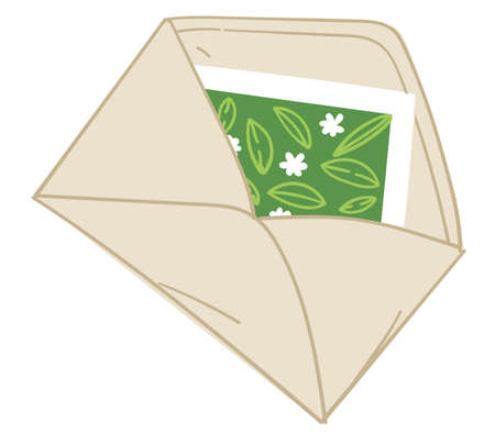 Envelope with greeting card or invitation vectorのイラスト素材