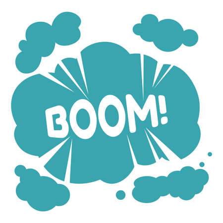 Boom expression, sticker or emoji or explosionのイラスト素材