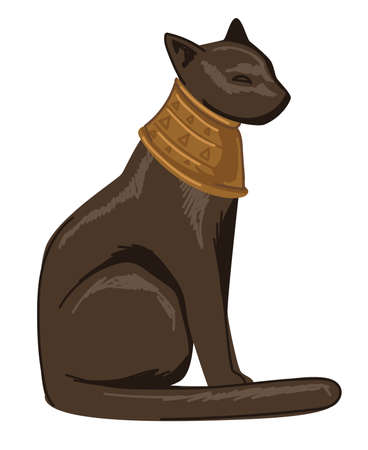 Egyptian cat, bastet deity goddess Egypt cultureのイラスト素材