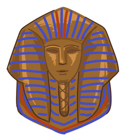 Tutankhamun, gold tomb of pharaoh mummy vectorのイラスト素材