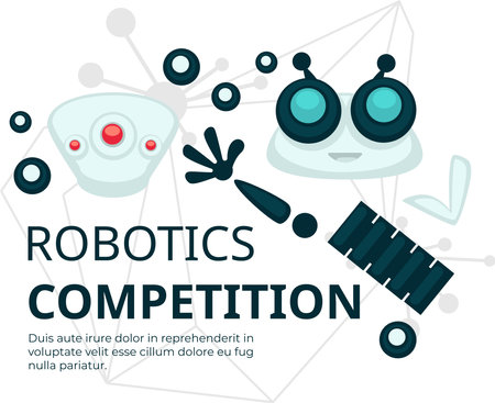 Robotics competition technologies and constructionのイラスト素材