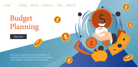 Budget planning for future, financial educationのイラスト素材