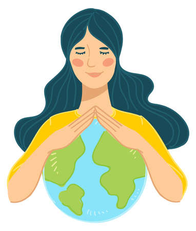 Saving and protecting ecology of planet earthのイラスト素材