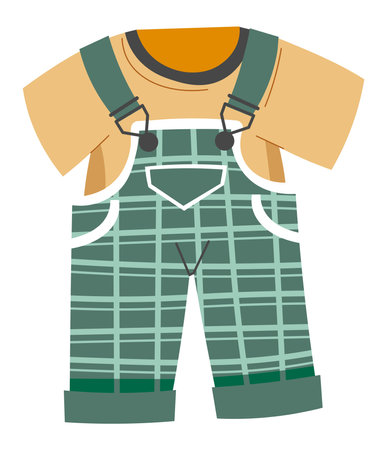 Child clothes, fashionable costume with shirtのイラスト素材