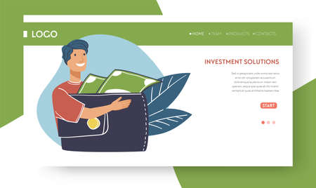 Investment solution and business developmentsのイラスト素材