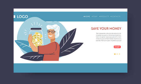 Save your money, person with financial assetsのイラスト素材