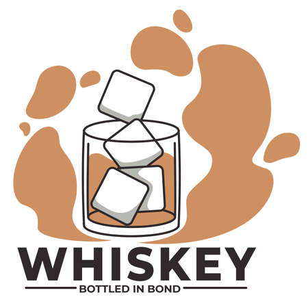 Whiskey bottled in bond alcoholic beverage brewingのイラスト素材