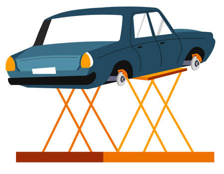 Car maintenance service, vehicle repairing centerのイラスト素材
