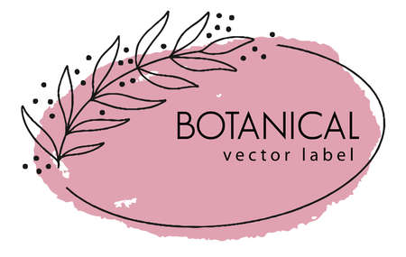 Botanical product, emblem of natural quality goodsのイラスト素材