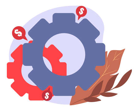 Process of optimization of banking and businessのイラスト素材