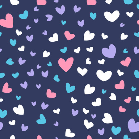 Saint Valentines day celebration, heart patternのイラスト素材