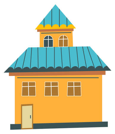 Old wooden house, summer cottage or rustic homeのイラスト素材