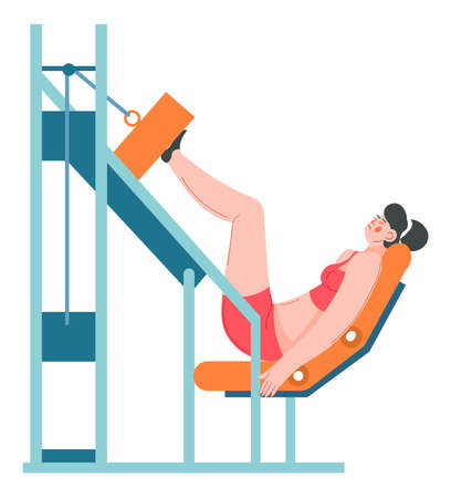 Gym workout and exercises for sporty women vectorのイラスト素材