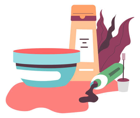 Cosmetics products for eyelashes and eyebrowsのイラスト素材