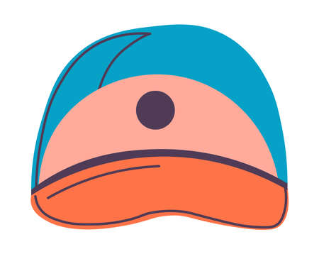 Sports cap with visor, hat for exercises vectorのイラスト素材