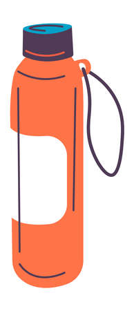 Plastic or aluminum bottle for water sports travelのイラスト素材