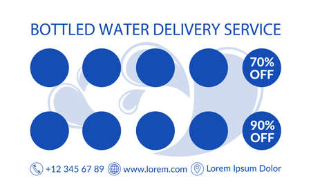 Bottled water delivery service, discounts orderのイラスト素材
