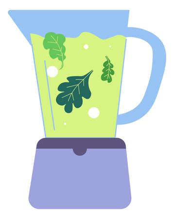 Healthy smoothie, vegetarian recipe in blenderのイラスト素材