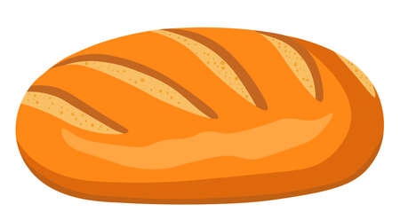 Freshly baked loaf of bread, pastry and nutritionのイラスト素材