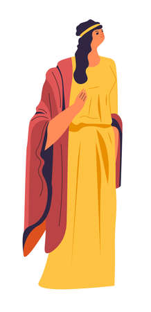 Ancient Rome or Greek female character in dressのイラスト素材