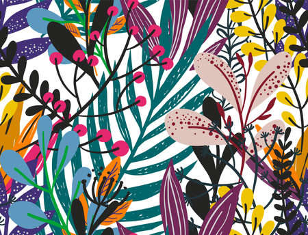 Tropical exotic pattern with leaves and foliage