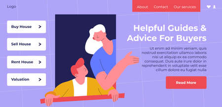 Helpful guides and advice for real estate buyersのイラスト素材