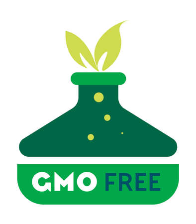 Non GMO products, eco and bio food ingredientのイラスト素材