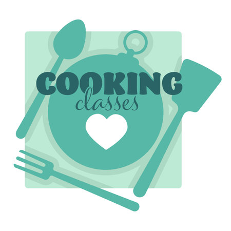 Kitchenware and cutlery cooking school or classes isolated icons vectorのイラスト素材