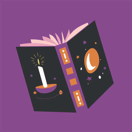 Book of spells, magic and witchcraft practiceのイラスト素材