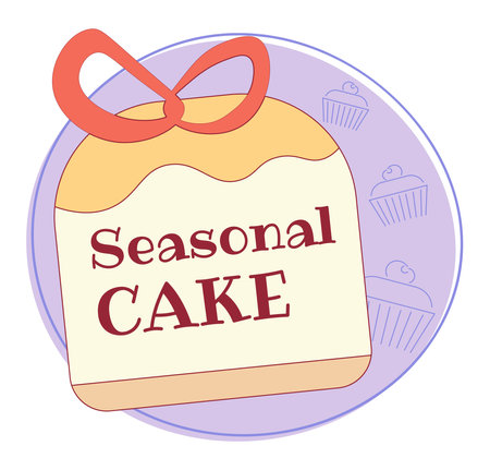Seasonal bakery, pastry products, label or tag