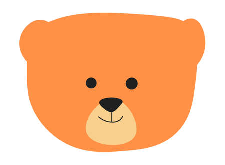 Cute dog portrait, canine animal, domestic petのイラスト素材