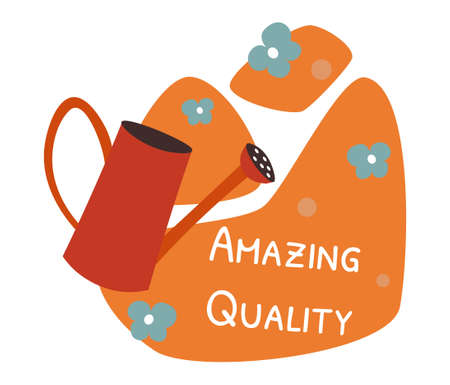 Amazing quality of food products, meal labelsのイラスト素材