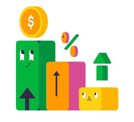 Investment and deposit, growth of capital moneyのイラスト素材