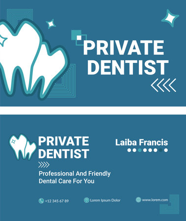 Private dentist, professional care for you bannerのイラスト素材