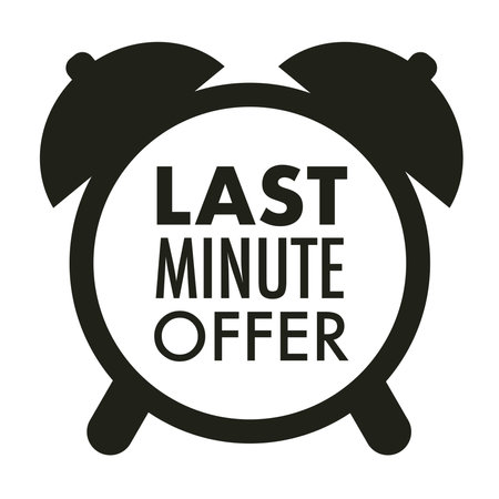 Offer last minute, promotion or discount saleのイラスト素材