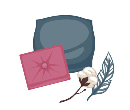 Textile for home, bed pillows and cushions vectorのイラスト素材