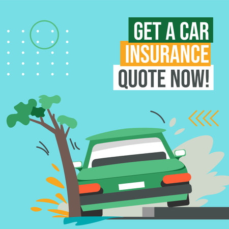 Get car insurance quote now, vehicle coverageのイラスト素材