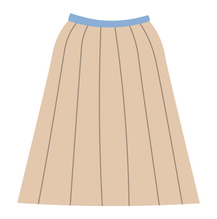 Clothing for ladies, elegant midi skirt fashionのイラスト素材