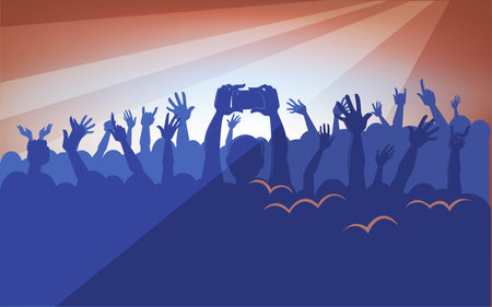 People partying and entertaining on concert party