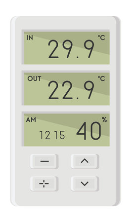 Conditioner remote controller with temperatureのイラスト素材