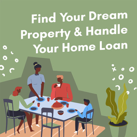 Find your dream property and handle your home loanのイラスト素材