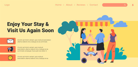 Enjoy your stay and visit us again soon, fairのイラスト素材