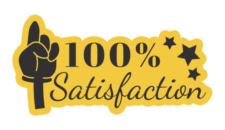 Satisfaction, shop or store promotional bannerのイラスト素材