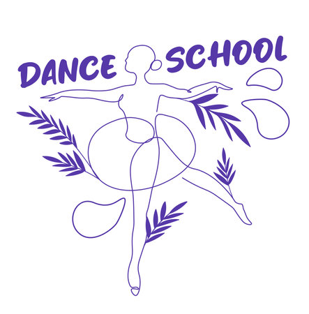Dance school, dancing and learning new movementsのイラスト素材