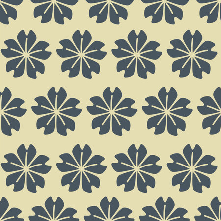 Botany seamless pattern with blooming flowersのイラスト素材